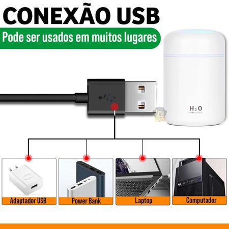 Imagem de Purificador De Ar Umidificador Ambiente Difusor Usb Led Rgb