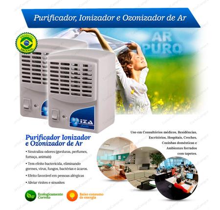 Imagem de Purificador Ionizador E Ozonizador De Ar 1,5w Original Novo Modelo Kit Com 6 Unidades