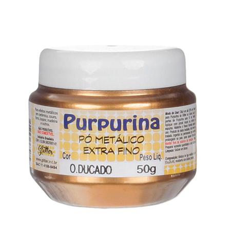 Purpurina Metalica Extra Fina Ouro Rico 50g - Gliart Imagem de Purpurina Metalica Extra Fina Ouro Rico 50g