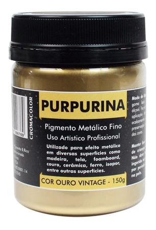 Imagem de Purpurina Pó Metálico Ouro Velho 150g Cromacolor