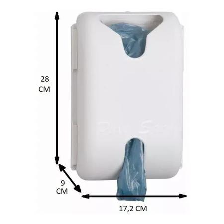Imagem de Puxa Saco/Dispenser Branco - Porta Sacolas Plásticas