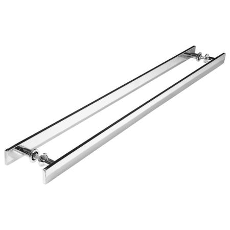 Imagem de Puxador Barra Chata Inox Para Porta De Madeira Vidro 30 cm