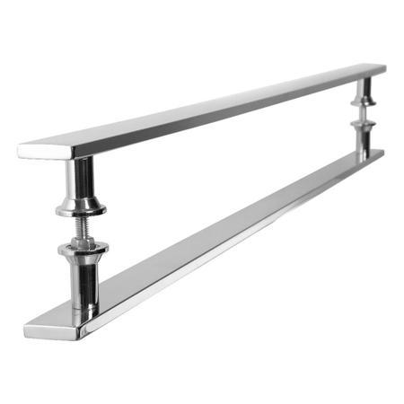 Imagem de Puxador Barra Chata Inox Para Porta De Madeira Vidro 30 cm