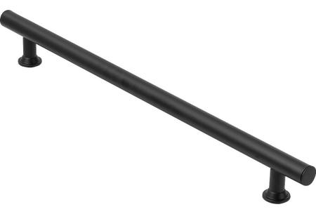 Imagem de Puxador Para Porta Preto Fosco Tubular 20cm - 1 Lado Só