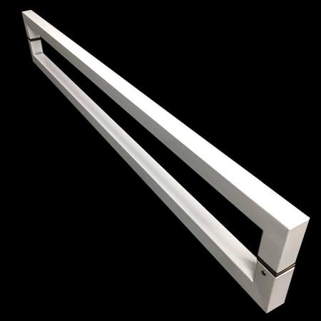 Imagem de Puxador Para Portas Duplo em Aço Inox 304 Modelo Slin Branco para portas: pivotantes/madeira/vidro temperado/porta alumínio e portões