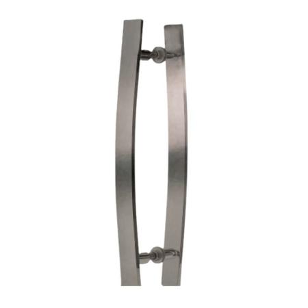 Imagem de Puxador Para Portas Madeira / Vidro Alumínio Curvo Bronze 