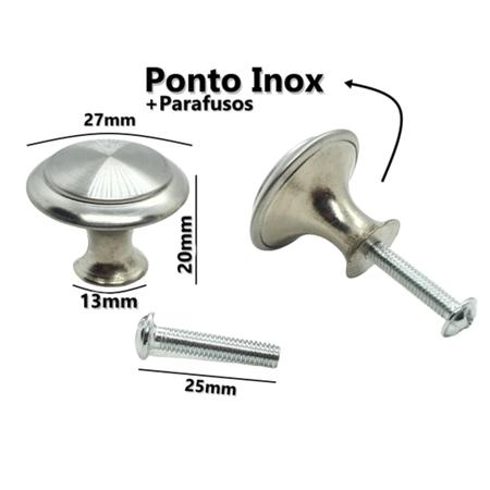 Imagem de Puxador Ponto Inox  27mm Para Móveis Em Geral 01 Unidade