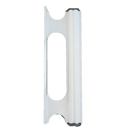 Imagem de Puxador Porta Portao Aluminio Madeira Ferro Buzio Reto Branco 150mm