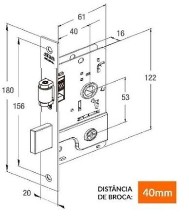 Imagem de Puxador Porta tubo reto 70cm + Kit fechadura tetra Es