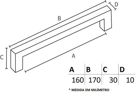 Imagem de Puxador Rezzo IL 811 - Dourado Matte - 160MM