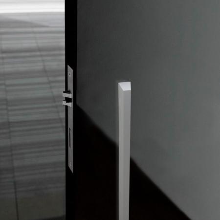 Imagem de Puxador Rometal Slim Para Porta de Vidro 15 Cm Branco