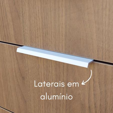 Imagem de Puxador Slim Branco Armário Cozinha Gaveta Alumínio 06cm