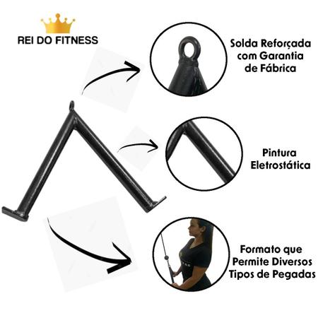 Kit Puxadores 05 peças Academia Musculação Rei do Fitness - Peças e  Acessórios para Ar Condicionado - Magazine Luiza