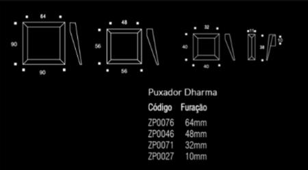 Imagem de Puxador Zen Dharma Cromado 32mm Furação Big - ZP0071.1