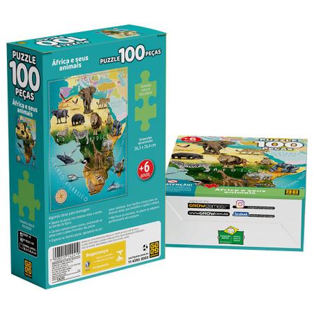 Imagem de Puzzle 100 peças África e seus animais