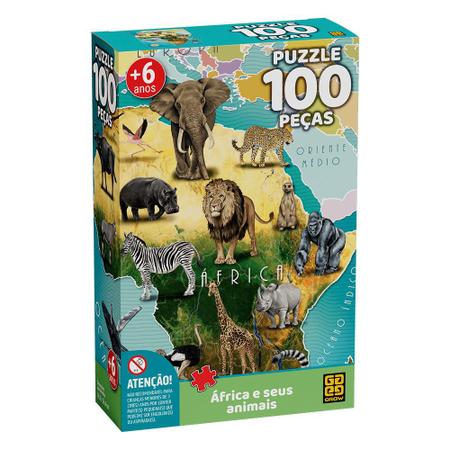 Imagem de Puzzle 100 peças África e seus animais