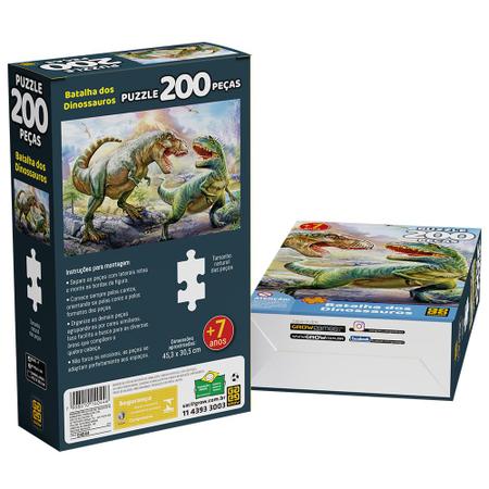 Imagem de Puzzle 200 peças Batalha dos Dinossauros
