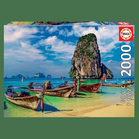 Quebra Cabeça Puzzle 2000 peças Templo Tailandes - Grow 3461