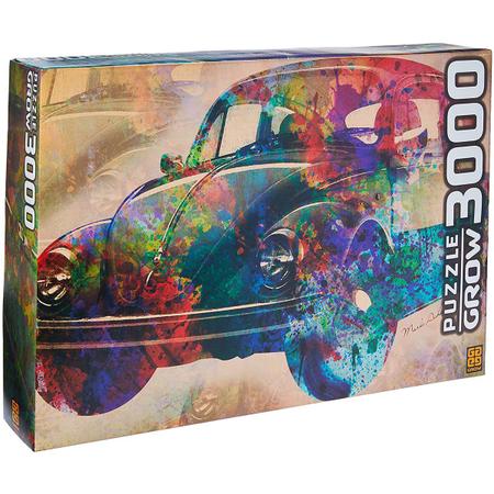 Puzzle 3000 pecas vintage car fusca - quebra cabeca - grow