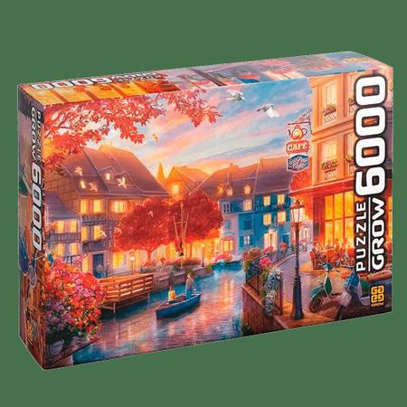 Puzzle 6000 pecas le petit cafe - quebra cabeca - GROW - Quebra