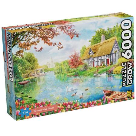 Quebra Cabeça 6000 Peças Puzzle Recanto das Flores - Fantasias