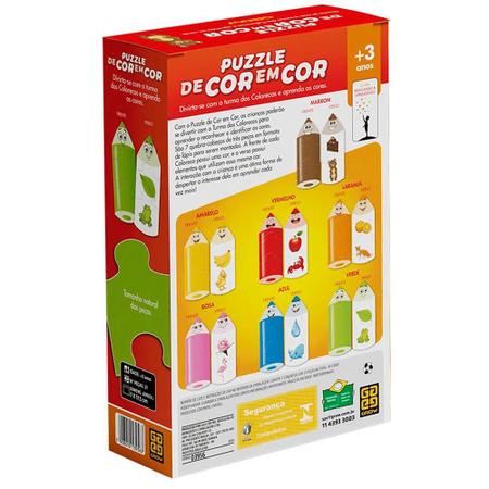 Puzzle De Cor em Cor - Loja Grow