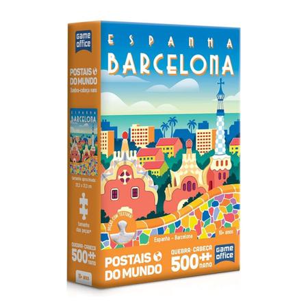 Imagem de Puzzle Nano 500 peças Postais do Mundo - Espanha: Barcelona