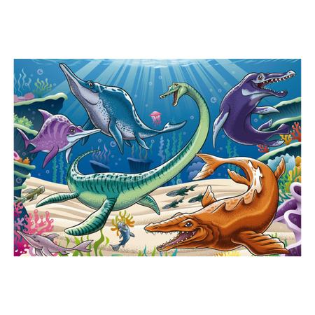 Imagem de Puzzle Progressivo 12 20 30 peças Dinossauros Céu Terra Mar