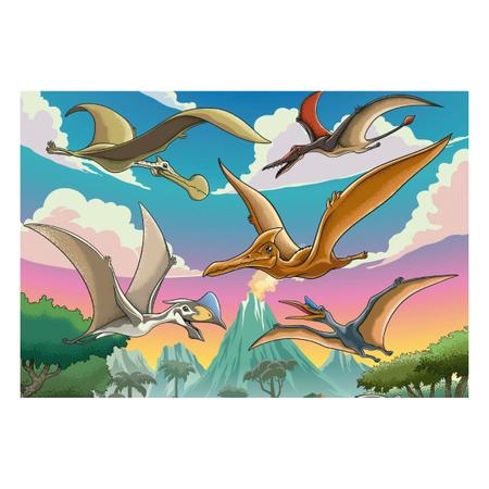 Imagem de Puzzle Progressivo 12 20 30 peças Dinossauros Céu Terra Mar