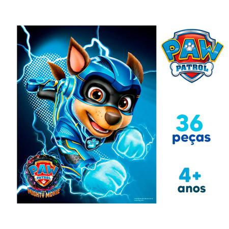 Imagem de Puzzle Quebra Cabeça Patrulha Canina O Filme 36 Peças Chase 4547 - Grow