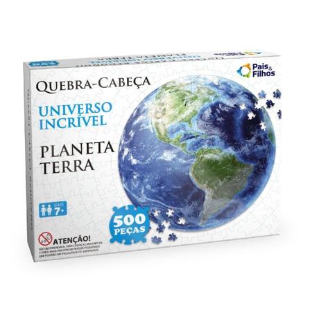 Imagem de Puzzle Redondo Planeta Terra - 500 Peças - Pais e Filhos