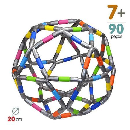 Puzzle 3D Bola 5-90 peças e conexões