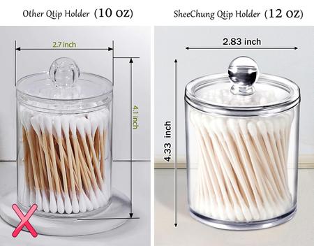 Imagem de Qtip Dispenser Apothecary Jars SheeChung Bathroom (2x350ml)