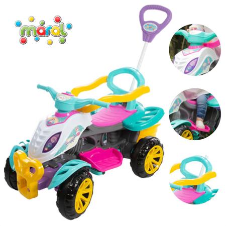 Quadriciclo Infantil Spider Brinquedo Criança Com Empurrador Motoca Anel  Limitação Câmbio - Maral - Carros a Pedal - Magazine Luiza