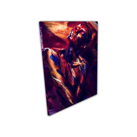 Imagem de Quadro 100x70cm Mulher Colorida Abstrato Canvas