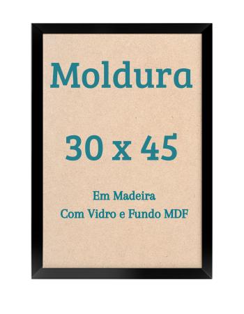 Imagem de Quadro 30x45 Para Parede Com Vidro ou Moldura 45x30 Madeira Laqueada