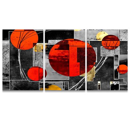 Quadro Abstrato Decorativo Geométrico Vermelho Sala Jantar - IQ Quadros Imagem de Quadro Abstrato Decorativo Geométrico Vermelho Sala Jantar