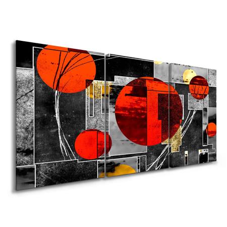 Quadro Abstrato Decorativo Geométrico Vermelho Sala Jantar - IQ Quadros Imagem de Quadro Abstrato Decorativo Geométrico Vermelho Sala Jantar