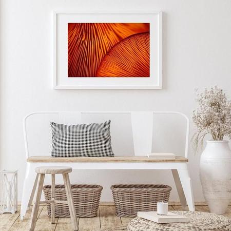 Imagem de Quadro Abstrato Textura Natural Laranja - 60X48Cm