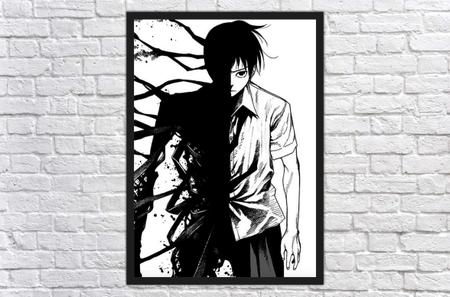 Quadro Decorativo Ajin Anime Desenho Com Moldura G01 - Vital