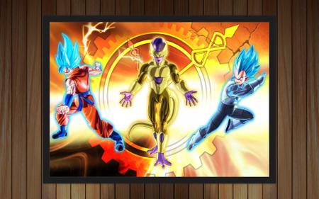 Quadro Anime Desenho Dragon Ball Goku Vegeta TT12 - Vital Quadros