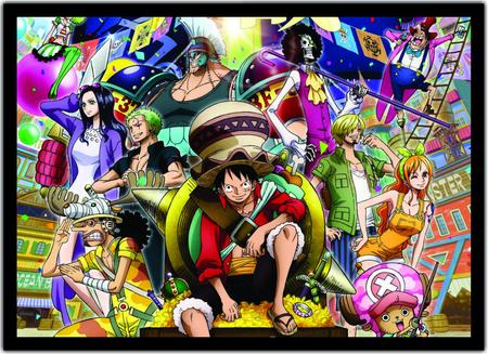 Quadro Anime One Piece Desenho Com Moldura G02 - Vital Quadros Do