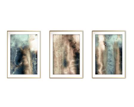 Imagem de Quadro arte 45x96 canvas formas abstratas mod 46