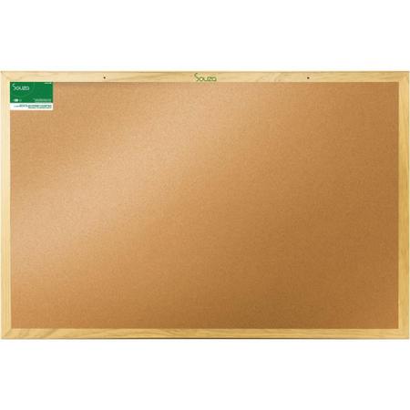 Imagem de Quadro Aviso Moldura Madeira Cortica Standard 060X040CM