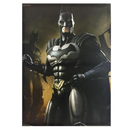 Imagem de Quadro Batman Injustice em Madeira e Tecido 70x50cm