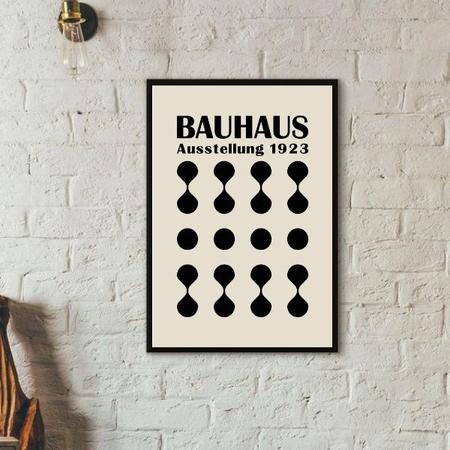 Imagem de Quadro Bauhaus Ausstellung Preto e Bege 33x24cm