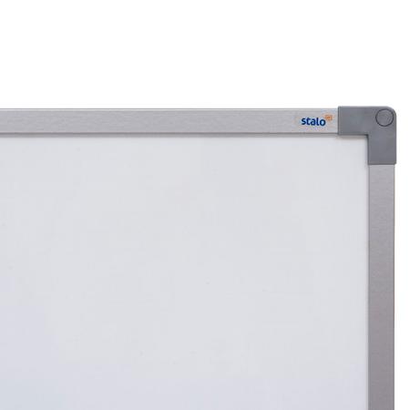 Imagem de Quadro Branco 90x60 cm Lousa Com Moldura MDF alumínio soft Stalo com porta caneta e apagador fixação invisivel (4009)