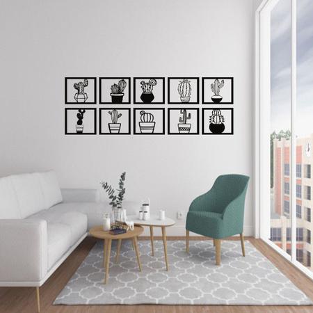 Kit Quadros Placas Decorativos Moderno Retro Desenhos Cactos Verdes  Fofinhos - Clic Store - Quadro Decorativo - Magazine Luiza