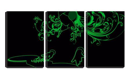 Quadro canvas 55x110 dj neon fundo preto - Crie Life Imagem de Quadro canvas 55x110 dj neon fundo preto