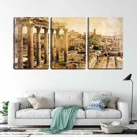 Quadro canvas 68x126 ruínas antigas pb - Crie Life Imagem de Quadro canvas 68x126 ruínas antigas pb